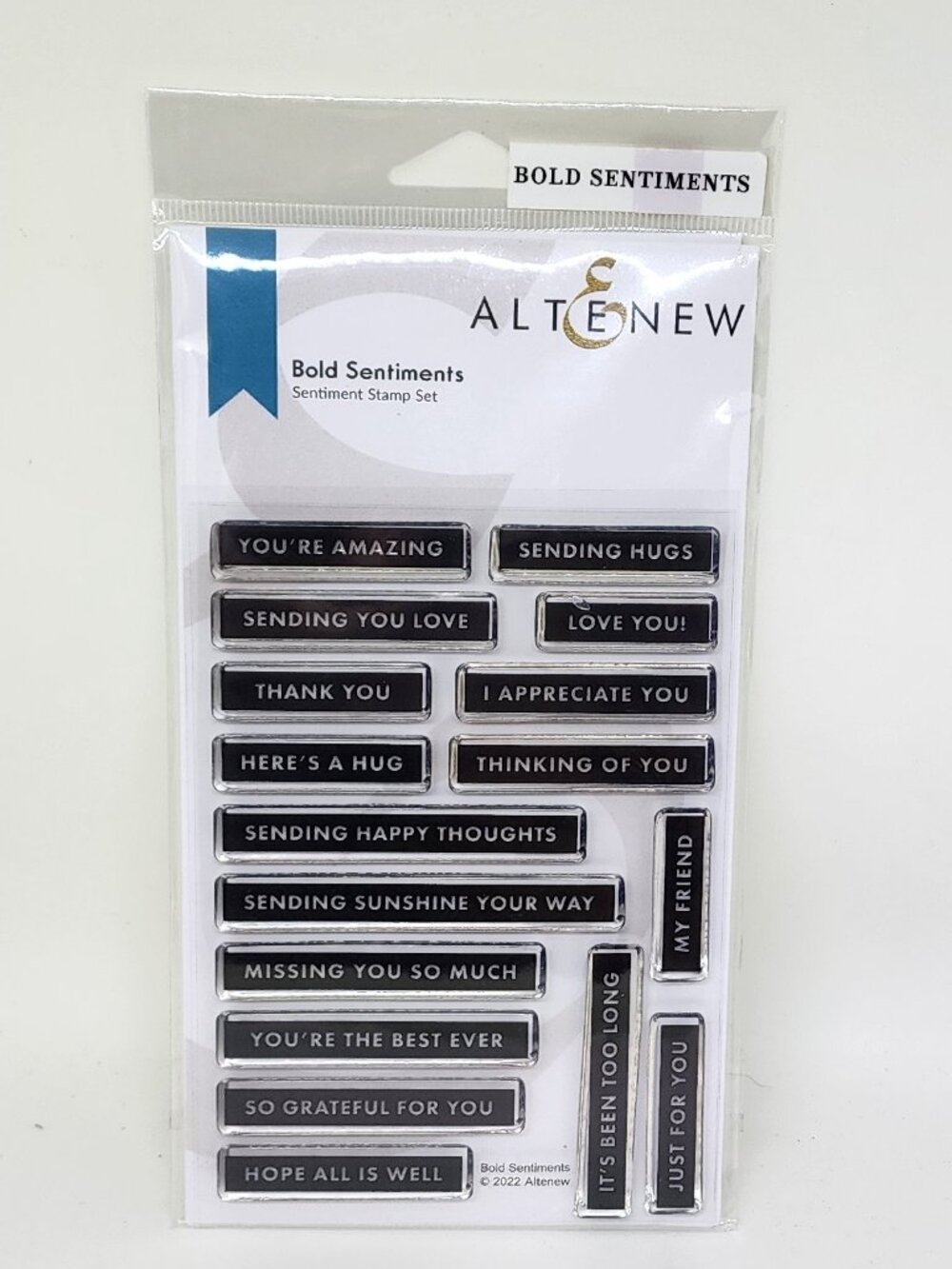 Altenew Bold Sentiments Photopolymer Stamp Set – Brand New